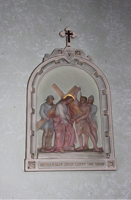 The fifth chapter sculpture of the Station of the Cross