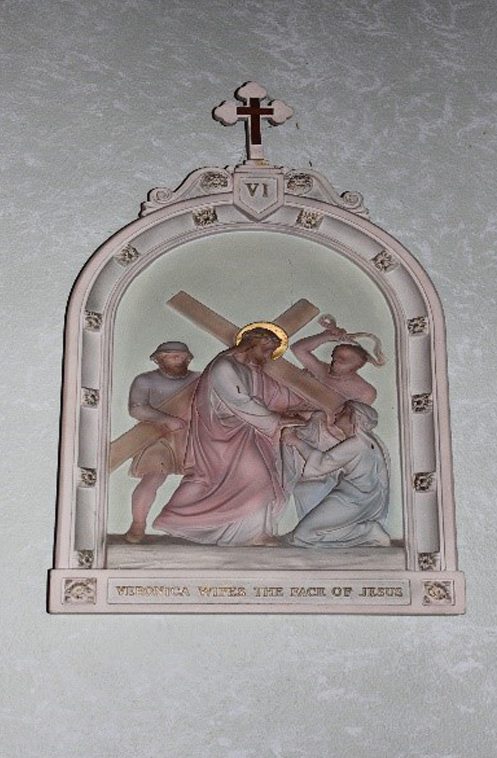 The sixth chapter sculpture of the Station of the Cross