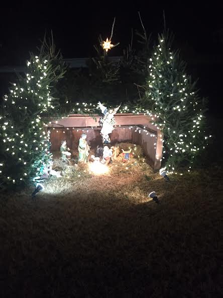 The holy night display with figures